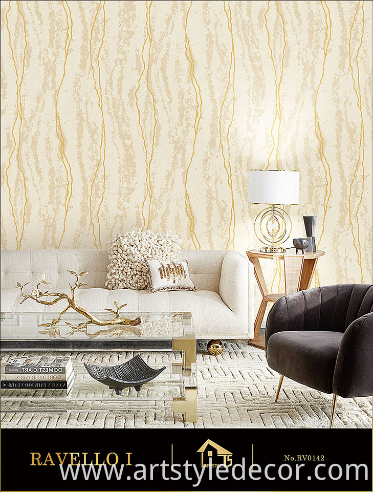 Modern home simple style PVC decorative wallpaper